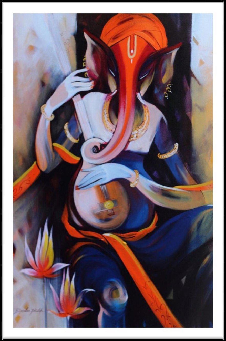 Lord Ganesha (2016) — painting by Santvana Jain